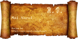 Mai Vazul névjegykártya